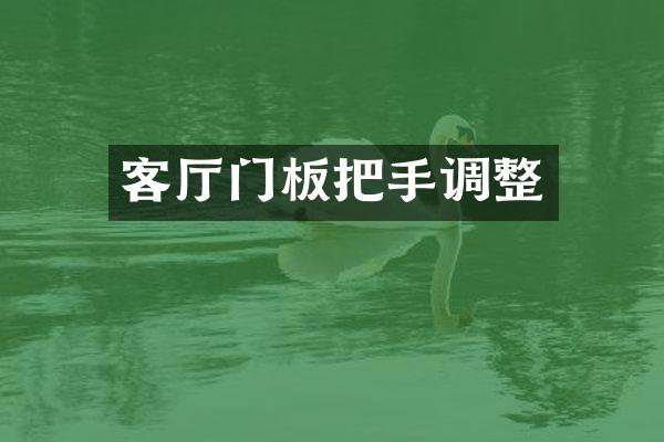 客厅门板把手调整