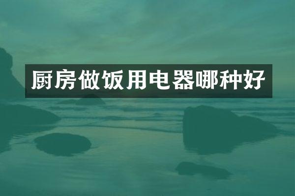 厨房做饭用电器哪种好