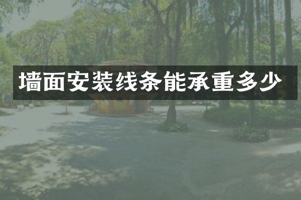 墙面安装线条能承重多少