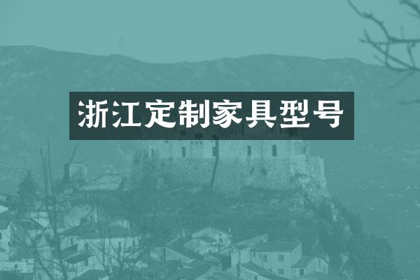 浙江定制家具型号