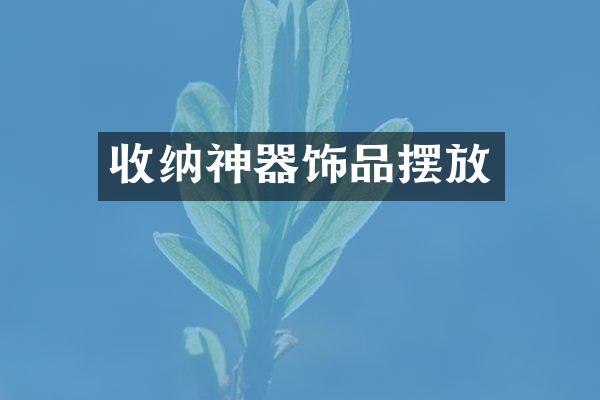 收纳神器饰品摆放