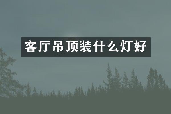客厅吊顶装什么灯好