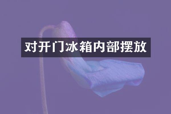 对开门冰箱内部摆放