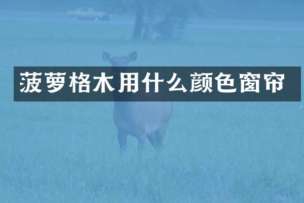 菠萝格木用什么颜色窗帘