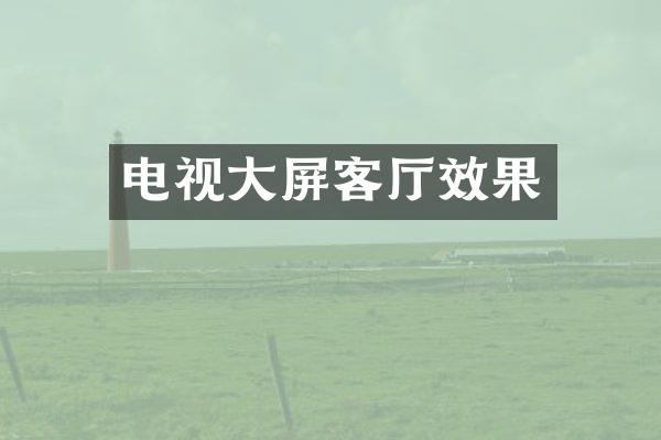 电视大屏客厅效果