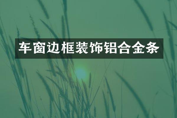 车窗边框装饰铝合金条