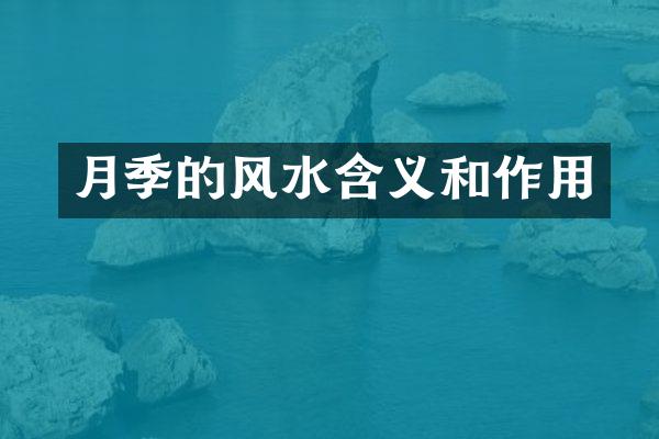 月季的风水含义和作用