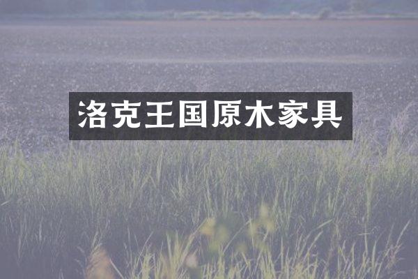 洛克王国原木家具