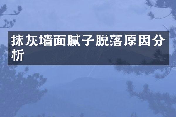 抹灰墙面腻子脱落原因分析