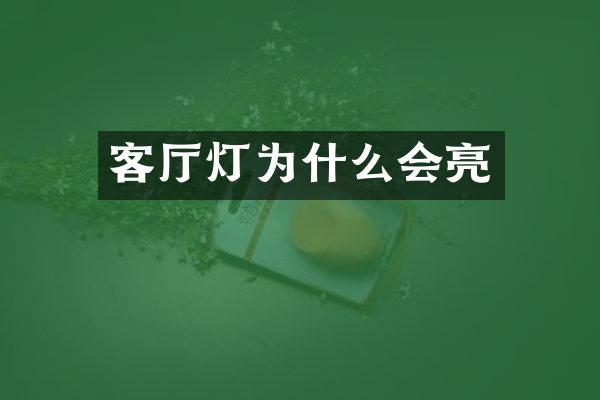 客厅灯为什么会亮