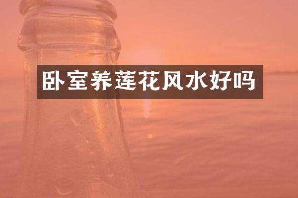 卧室养莲花风水好吗