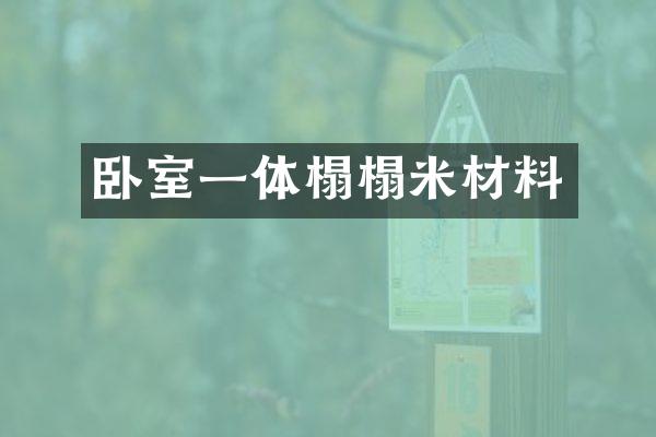 卧室一体榻榻米材料