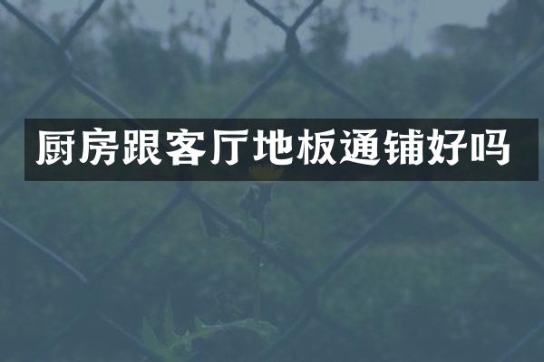 厨房跟客厅地板通铺好吗