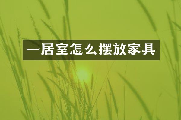 一居室怎么摆放家具