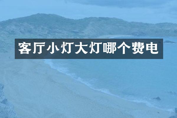 客厅小灯大灯哪个费电