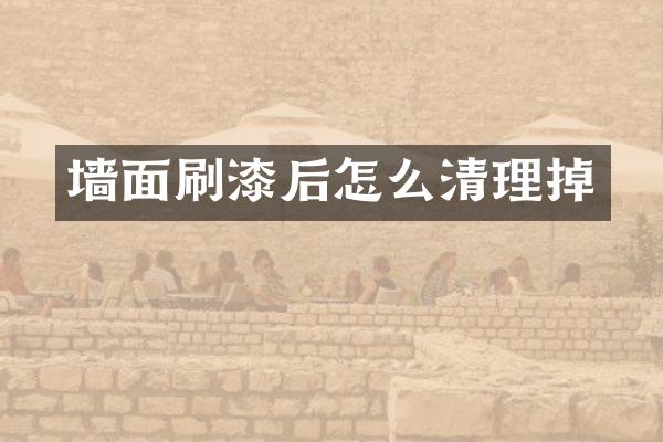 墙面刷漆后怎么清理掉