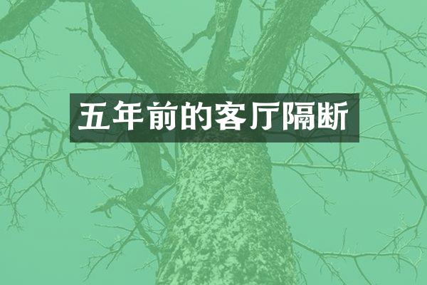 五年前的客厅隔断