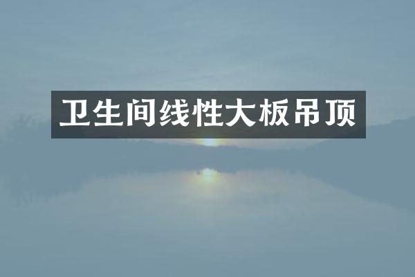 卫生间线性大板吊顶