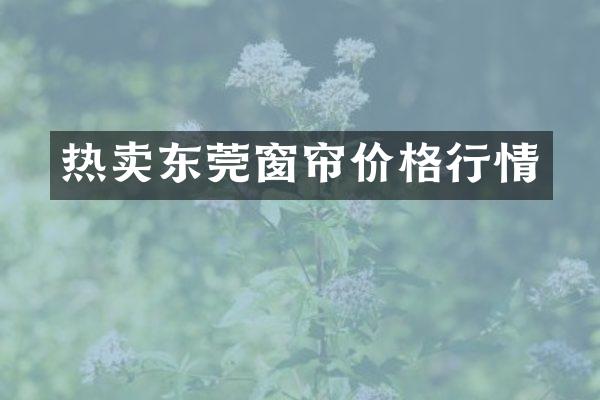 热卖东莞窗帘价格行情