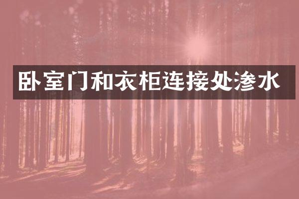 卧室门和衣柜连接处渗水