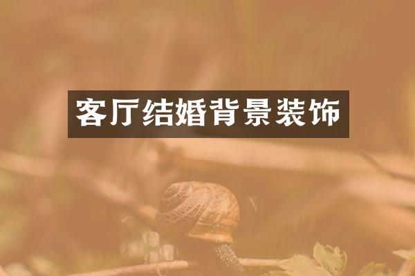 客厅结婚背景装饰