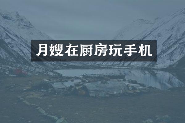 月嫂在厨房玩手机
