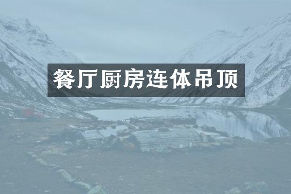 餐厅厨房连体吊顶