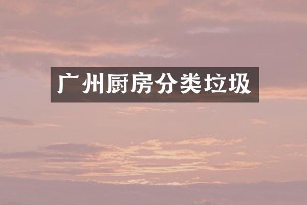广州厨房分类垃圾