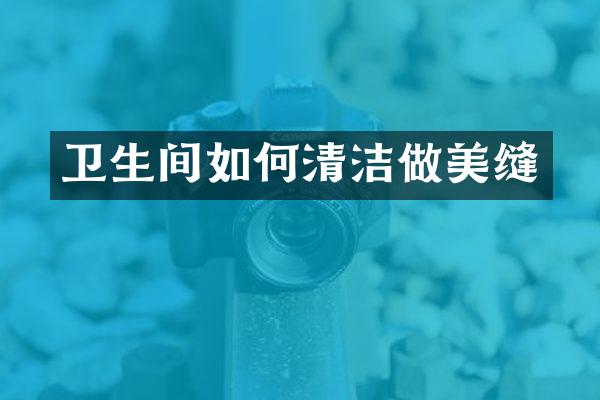 卫生间如何清洁做美缝
