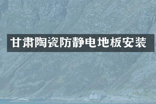 甘肃陶瓷防静电地板安装