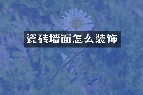瓷砖墙面怎么装饰