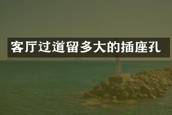 客厅过道留多大的插座孔