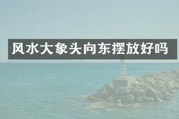 风水大象头向东摆放好吗