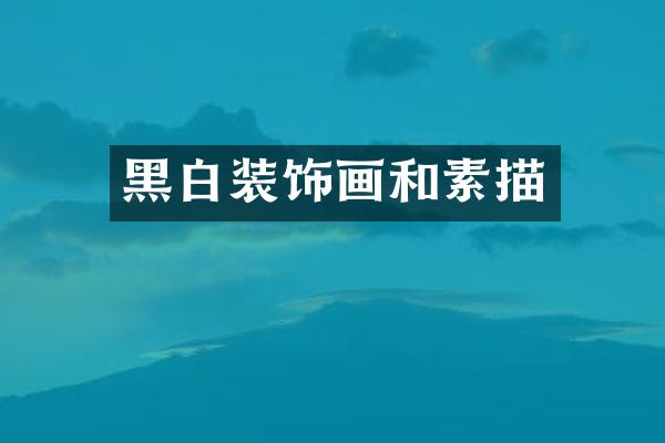 黑白装饰画和素描