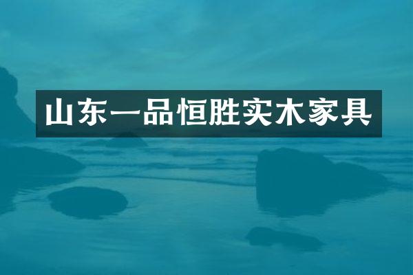 山东一品恒胜实木家具