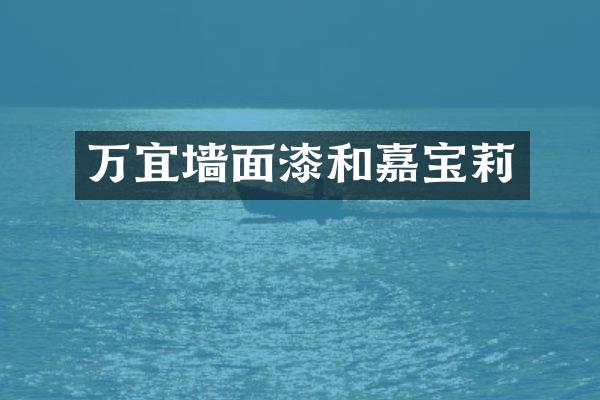 万宜墙面漆和嘉宝莉