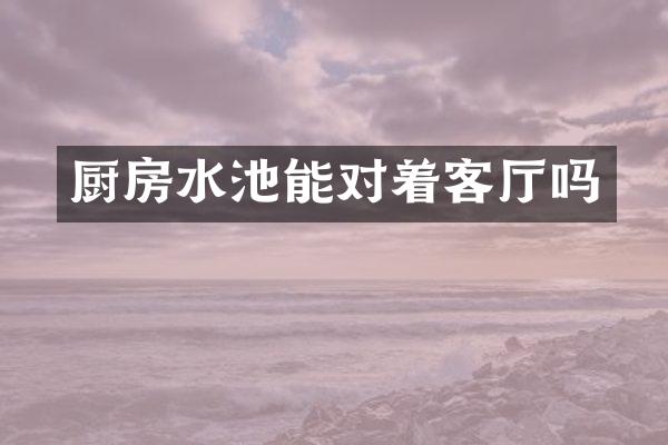 厨房水池能对着客厅吗