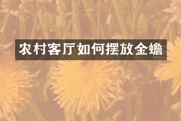 农村客厅如何摆放金蟾