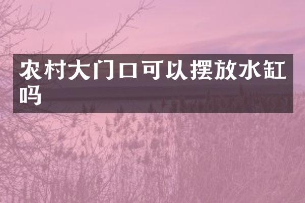 农村大门口可以摆放水缸吗