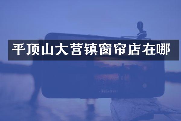 平顶山大营镇窗帘店在哪