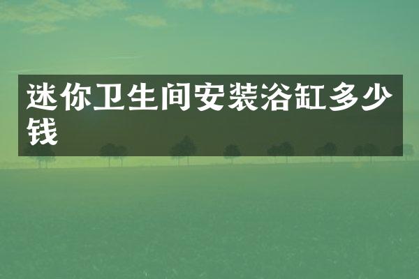 迷你卫生间安装浴缸多少钱