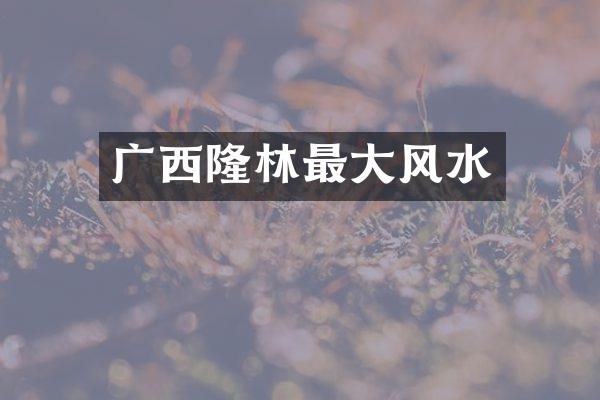 广西隆林最大风水