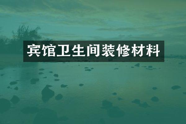 宾馆卫生间装修材料