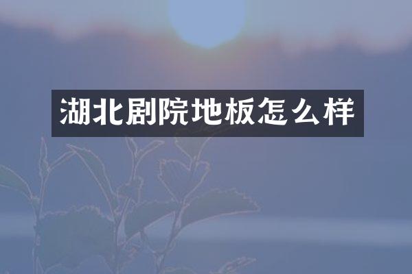 湖北剧院地板怎么样