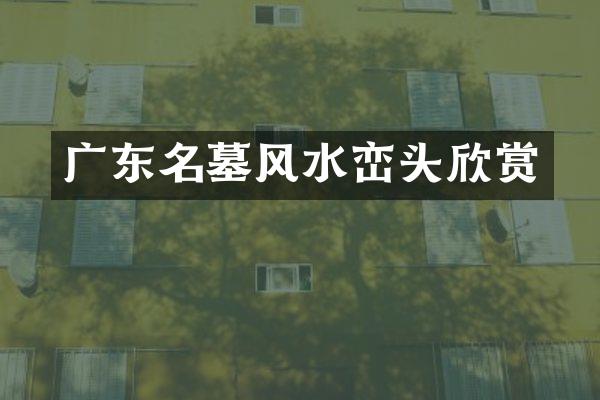 广东名墓风水峦头欣赏