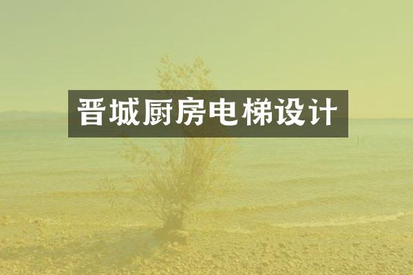 晋城厨房电梯设计
