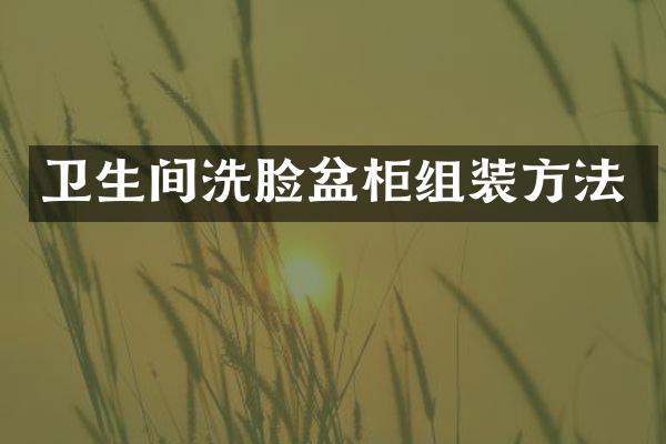 卫生间洗脸盆柜组装方法