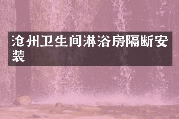 沧州卫生间淋浴房隔断安装