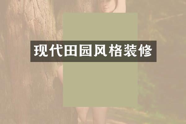 现代田园风格装修