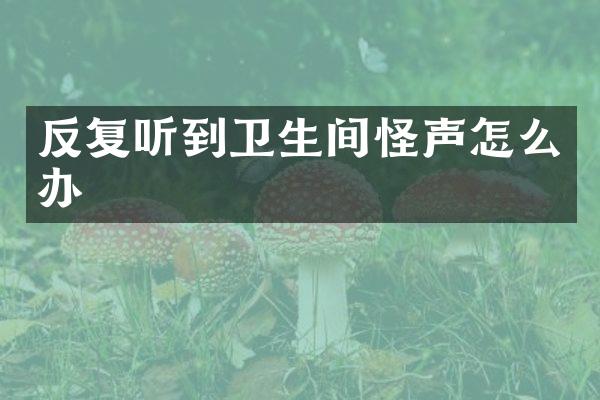 反复听到卫生间怪声怎么办